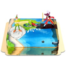 Peter Pan & Captain Hook on Neverland Cake