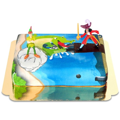 Peter Pan & Captain Hook on Neverland Cake