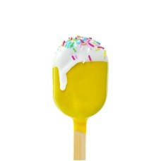 Cake popsicles in yellow (10 pieces)