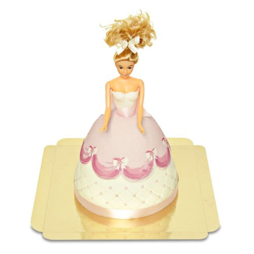 Deluxe doll princess cake with pink dress