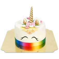 Rainbow Unicorn Deluxe Cake - double height (Medium (24 Servings))