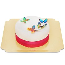Cake with butterfly wafers (Small (18 cm(6 servings)))