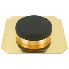 Black cake with cake ribbon (Large (25 Serving))