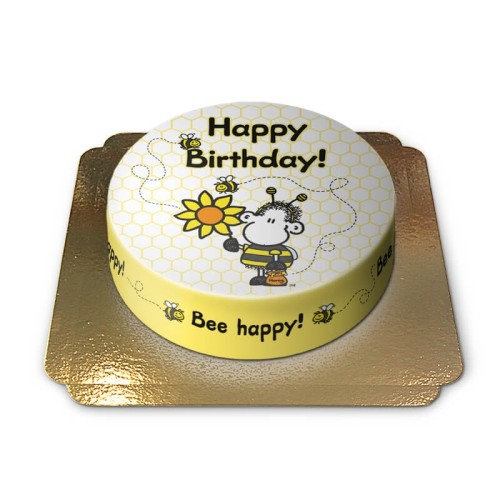 Sheepworld birthday cake with bees (Medium (12 Servings))