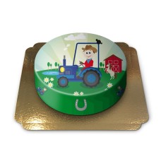 Tractor children's cake (Small (6 Servings))