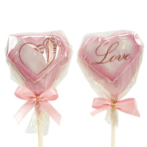 Valentine's Day Heart Cake Pops Pink (12 pieces)