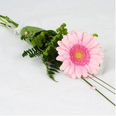 Hand bouquet med en rose germini