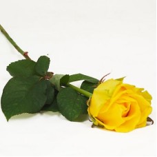 Funeral hand flower with a yellow rose