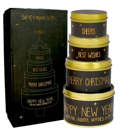 My Flame - 4 candles Giftbox Black