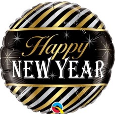 Balloon 'Happy New Year' gold/silver