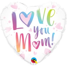 Balloon 'Love you mom' hearts