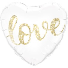 Balloon 'Love' Glitter Gold