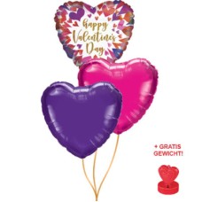 Bunch of balloons 'Happy Valentines Day'