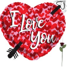 Balloon 'I Love You' Arrow Shape