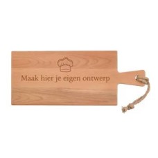 Beech wood serving board with your own design (49cm)