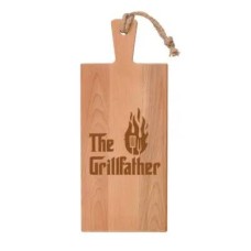 Beechwood Serving board straight 'The Grillfather' (49cm)