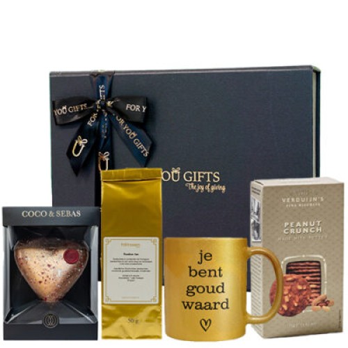 Tea package 'you are worth gold'