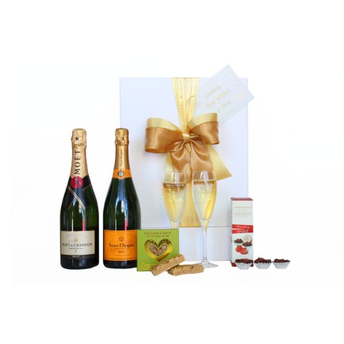 Luxurious Champagne Duo and Chocolates