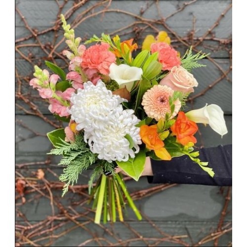 Peaches And Cream Flower Bouquet
