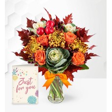 October Bouquet with Card (Standard)