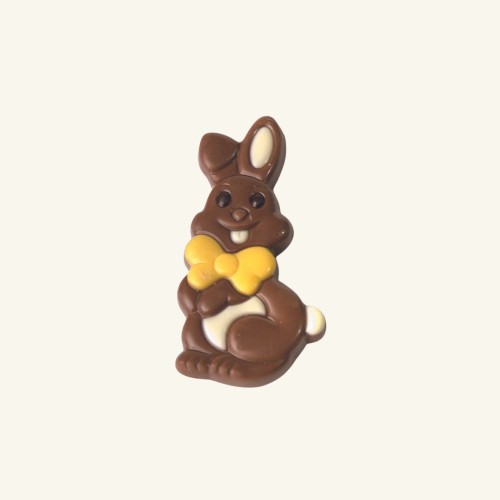 Chocolate bunny - milk with yellow bow - bag 130g - 2 pcs