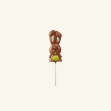 Chocolate lollipop bunny - green - 25g - 5 pcs