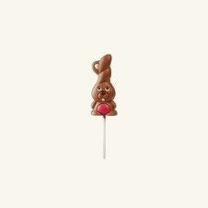 Chocolate lollipop bunny - red - 25g - 5 pcs