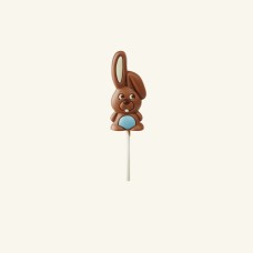 Chocolate lollipop bunny - blue - 25g - 5 pcs