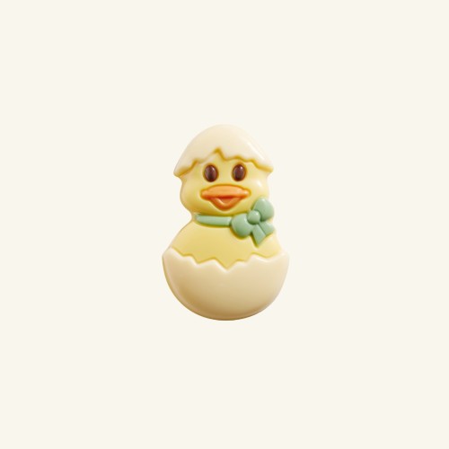 Chocolate duck in egg - white - bag 130g - 2 pcs