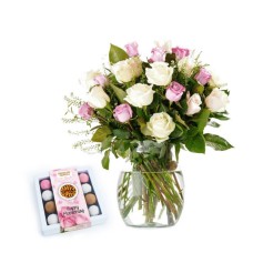 Bouquet Soft colors with Chocolate truffles for mother (large)