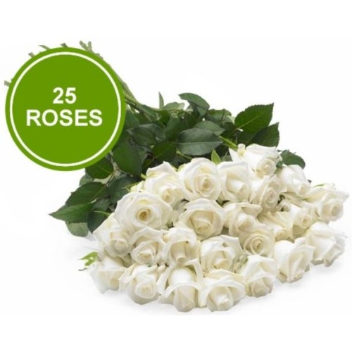 Bouquet 25 Large White Roses