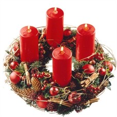 Advents wreath in red (Large)