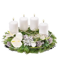 Advents Wreath White (Large)