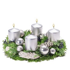 Advents wreath Silver (Large)