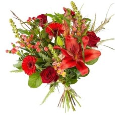 Bouquet "Mixed red flowers" (Small)
