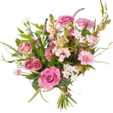 Bouquet "Mixed pink flowers" (Small)