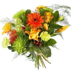 Bouquet "Mixed orange flowers" (Small)