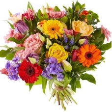 Bouquet "Colorful seasonal flowers" (Small)