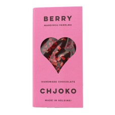 Strawberry-raspberry-dark chocolate bar Chjoko