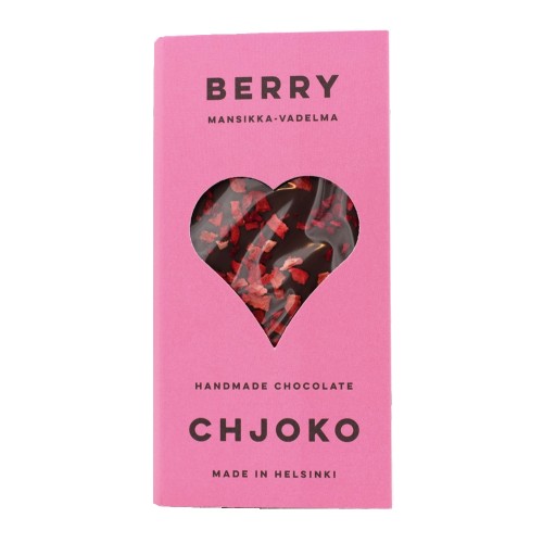 Dark chocolate with Strawberries & Raspberries