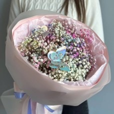 Bouquet "Butterflies in Gypsophila"