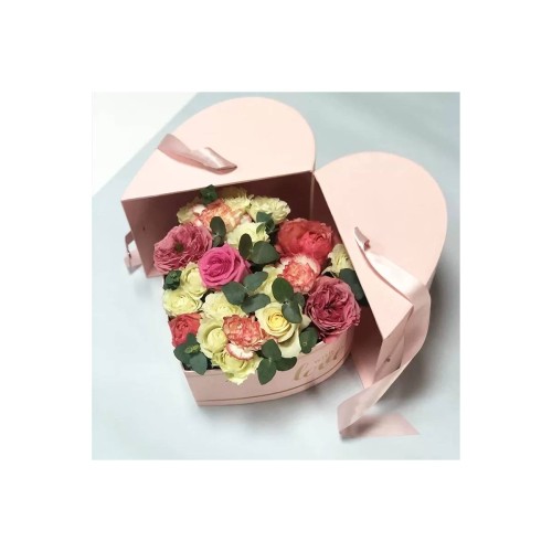 Flowers in a Heart Box 