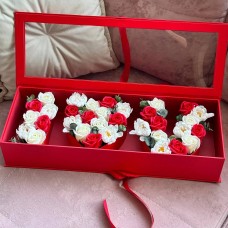 Red Box with Flowers from Soap "I Love You"