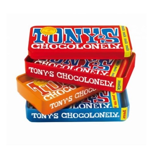 Tony's Chocolonely Stacking tin 3 bars