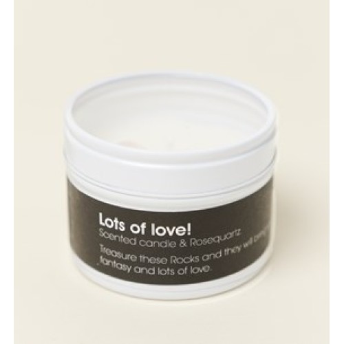 Rockstyle Scented Candle with Rose Quartz - Lots of Love