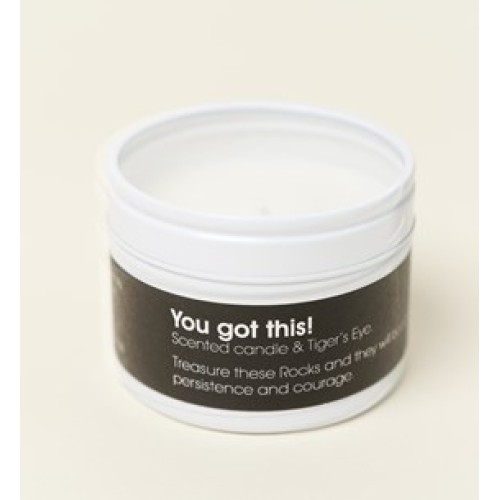 Rockstyle Scented Candle with Tiger Eye - You Got This