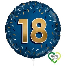 Balloon Birthday 18 Blue Eco
