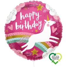 Balloon Unicorn Happy Birthday Eco