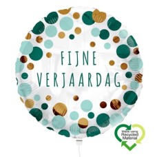 Balloon Happy Birthday Green and Gold Eco