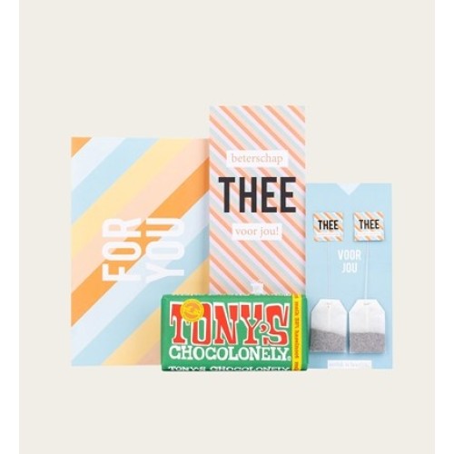 Pampering package Tony's Chocolonely + Tea Get well soon